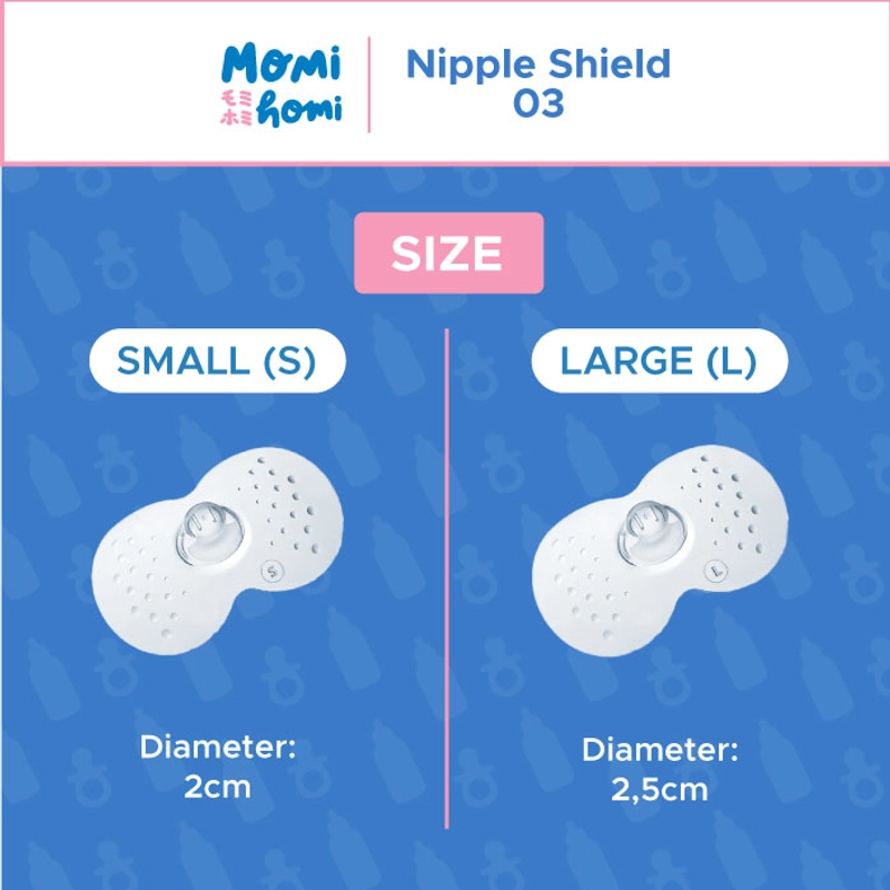 Product image MOMI HOMI Pelindung Puting 03 Bahan Silikon Untuk Menyusui nipple Cover shiled breast pad BPA Free S Clear