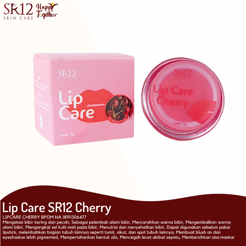 Product image SR12 Lip Care Melembabkan Bibir Kering Pecah-Pecah Dan Mencerahkan Bibir Gelap 5gr Lip Cherry