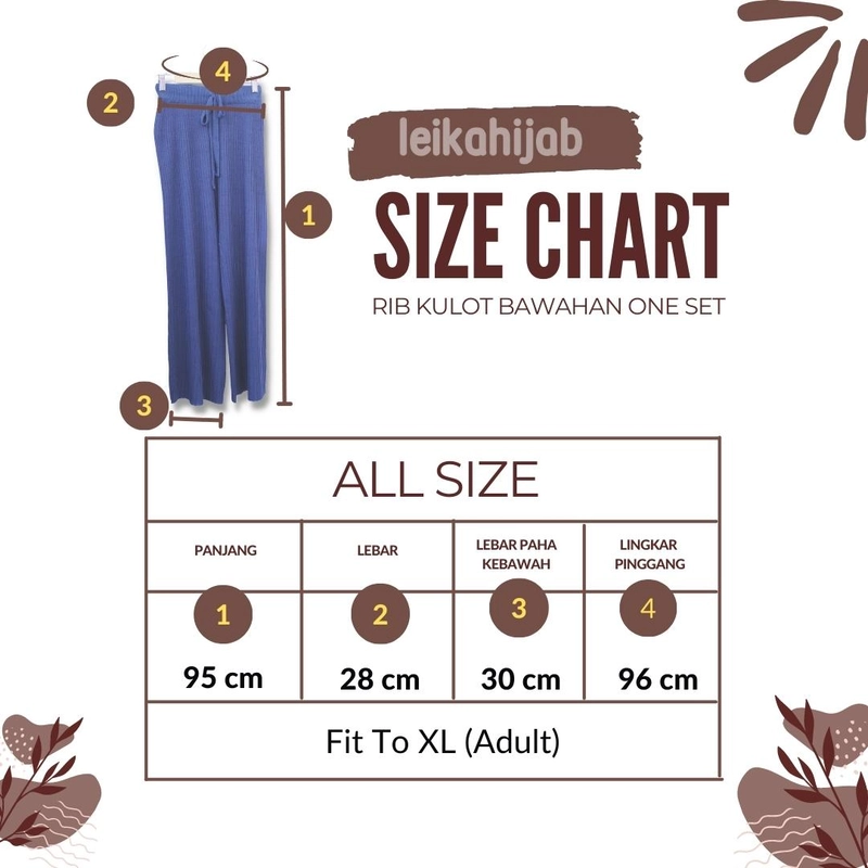 Product image Leika - CELANA KULOT RAJUT DENGAN TALI PINGGANG BAHAN RAJUT warna black