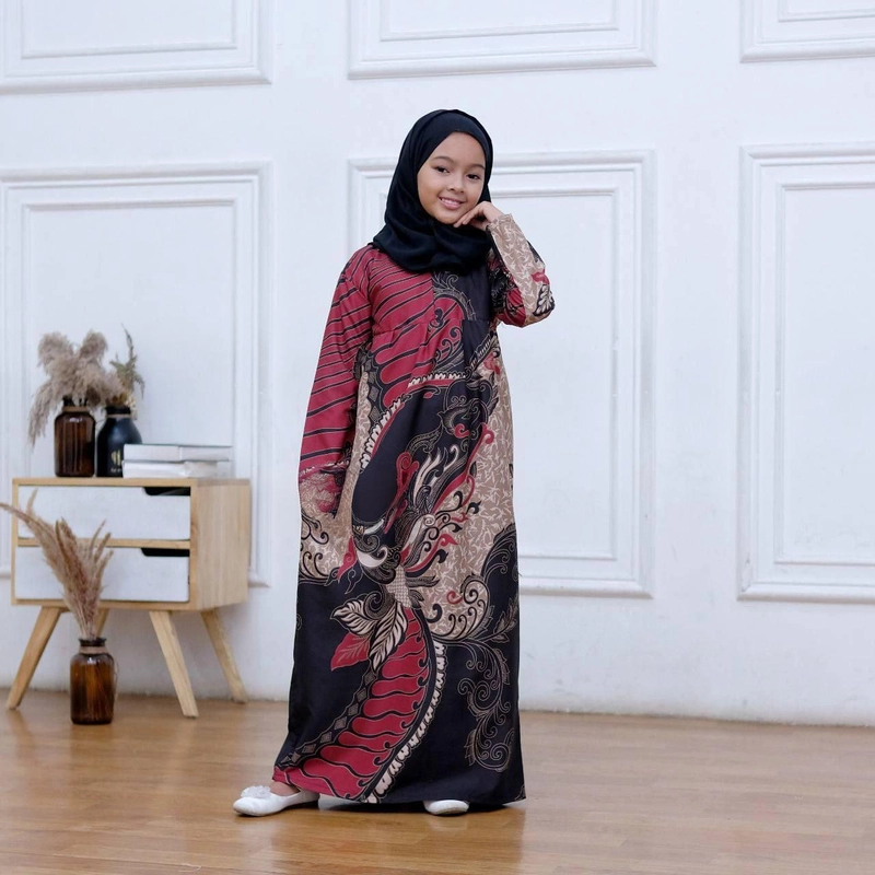 Product image Kois Batik - Gamis batik anak wanita modern lucu banget banyak motif kekinian M No 1