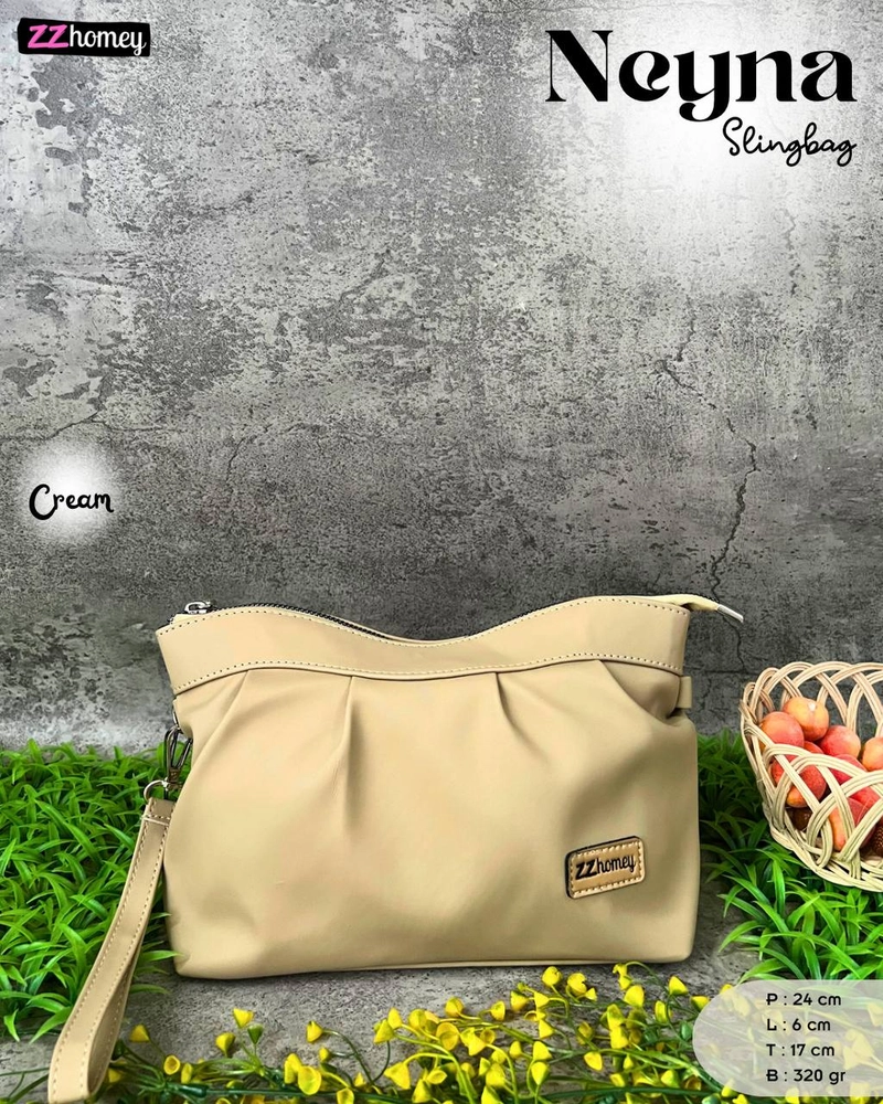 Product image Fashopid - ZZHOMEY TAS SELEMPANG WANITA NEYNA SLING BAG WARNA CREAM