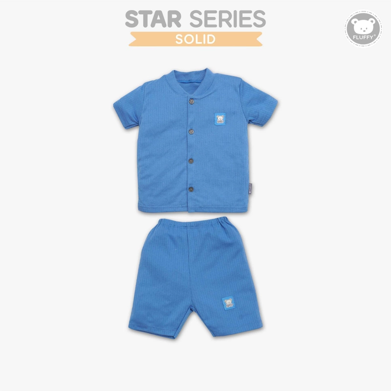 Product image FLUFFY - FLUFFY Stelan Baju Pendek Pendek STAR (Isi 3Psng) SBD3X NEW SRB 123 12 - 15 KG = SIZE 1 SBD3X-SRB-1
