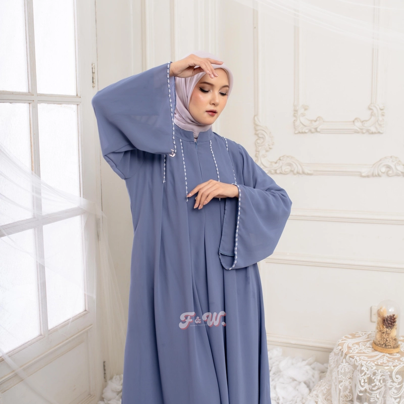 Product image Sakura Baru - Sakura Baru X FnW - Dress Nazwa Babydoll Payet Dress Muslimah Elegan All Size Denim