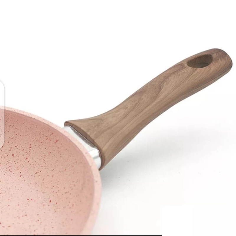 Product image Fafa Store 20 - Wajan Penggorengan Frypan Anti Lengket Marble Granit Pink Fraypan 16 cm