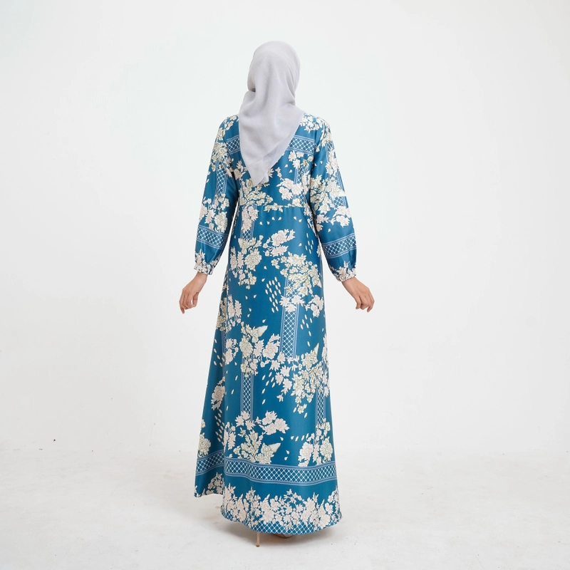 Product image Lusianasae - Lusianasae - Camellia Gamis warna Biru busui friendly bahan Silk Premium S BIRU