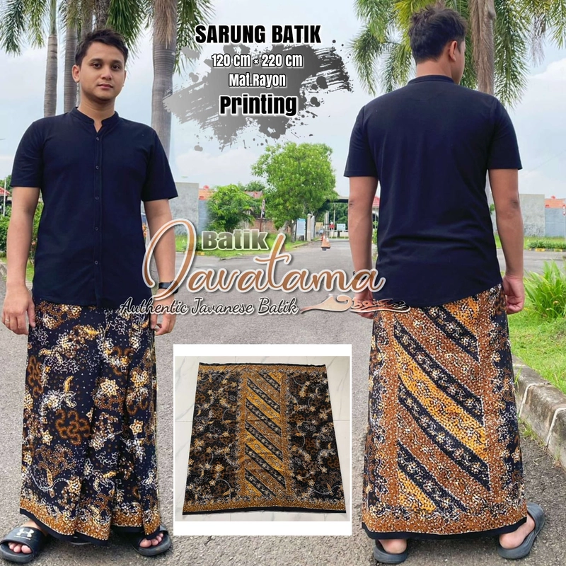 Product image Javatama - Sarung batik Gus iqdam laseman 320 Hitam Kuning