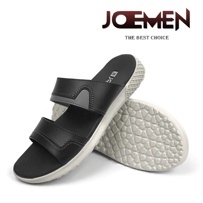 Product image Joemen Official - Joemen Sandal Pria Kulit S 18 New Original Brand Lokal Pria Slop Sandal Terbaru Joemen 2024 39 Hitam