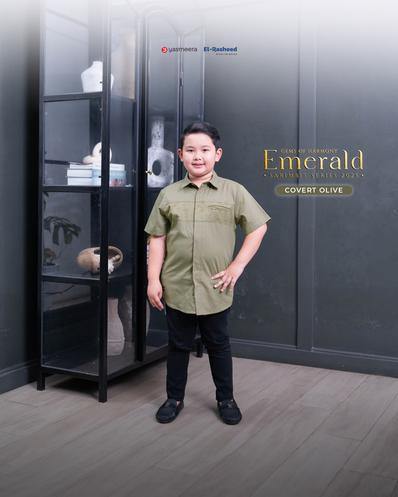Product image Yasmeera Official - Sarimbit 2025 Emerald Series Warna Covert Olive S KMJ ANAK SS