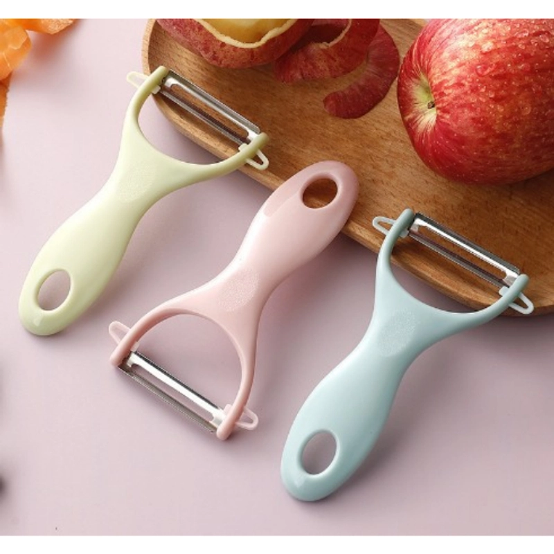 Product image KAHASIL - Pisau Pengupas Kulit Buah Sayuran Peeler Parutan Wortel Kentang Apel Alat Kupas Serbaguna KMJ142 RANDOM