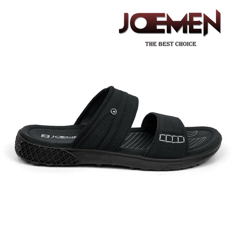Product image Joemen Official - Joemen Sandal Pria Kulit S 14 New Original Brand Lokal Pria Slop Sandal Terbaru Joemen 2024 39 Hitam