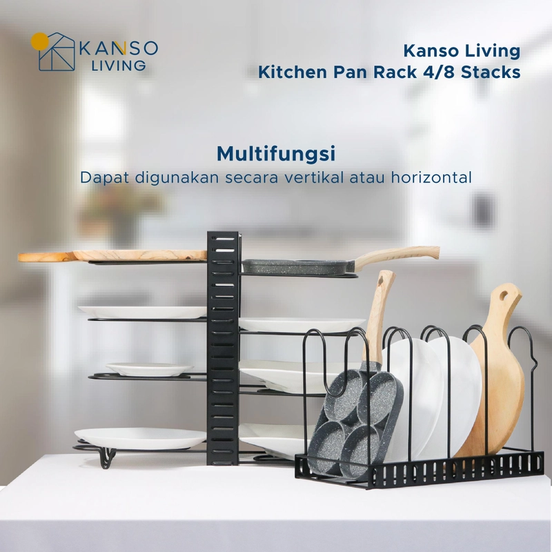 Product image Kanso Living - Kanso Living Rak Panci Rak Dapur Serbaguna 8 Susun 1500 8 Susun