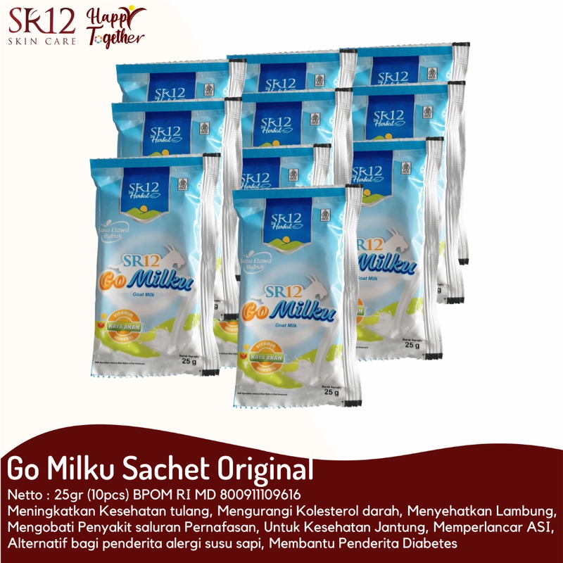 Product image SR12 Gomilku Susu Kambing Etawa Dilengkapi Daun Kelor Madu Ikan Gabus Sachet 1 Sachet Original