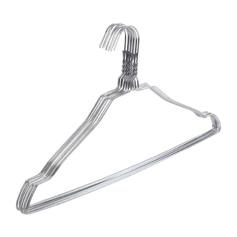 Product image KAMJE Hanger Gantungan Baju Jemuran Besi Stainless Steel Isi 10pcs KMJ056 KMJ056 SILVER