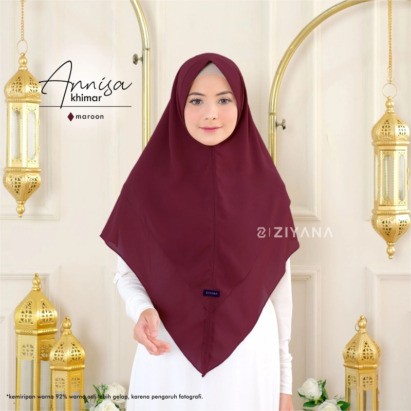 Product image Ziyana Hijab - Annisa Khimar Allsize Maroon