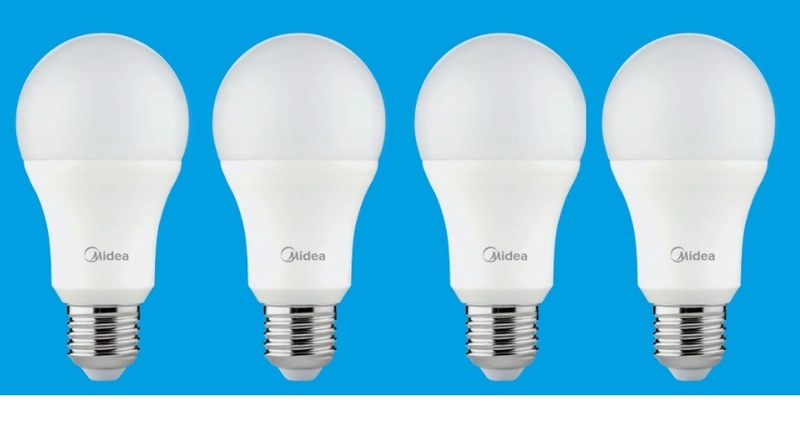 Product image UTAMAMEGA - Lampu Bulb Led Beli ( 3 Bonus 1 ) Midea 9 Watt Putih 6500K - Putih Daya 9 Watt