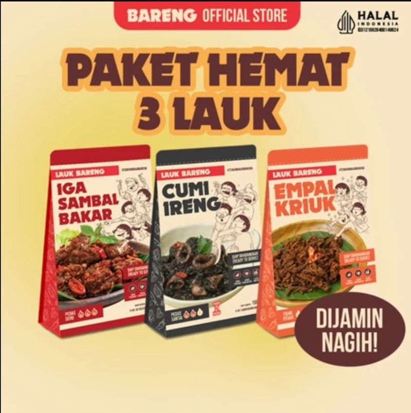 Product image Lahap Bareng - Lahap Bareng - Paket Hemat 3 Lauk 3 Pcs CI + ABS + APN