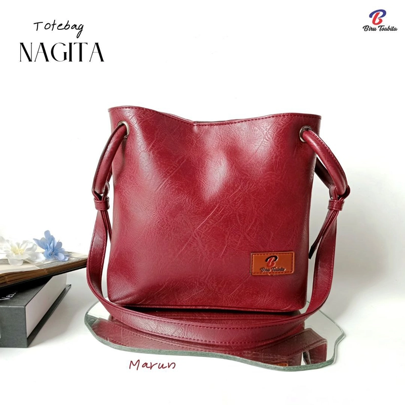 Product image Fashopid - BIRU TSABITA TAS SELEMPANG WANITA NAGITA TOTEBAG ALL MAROON