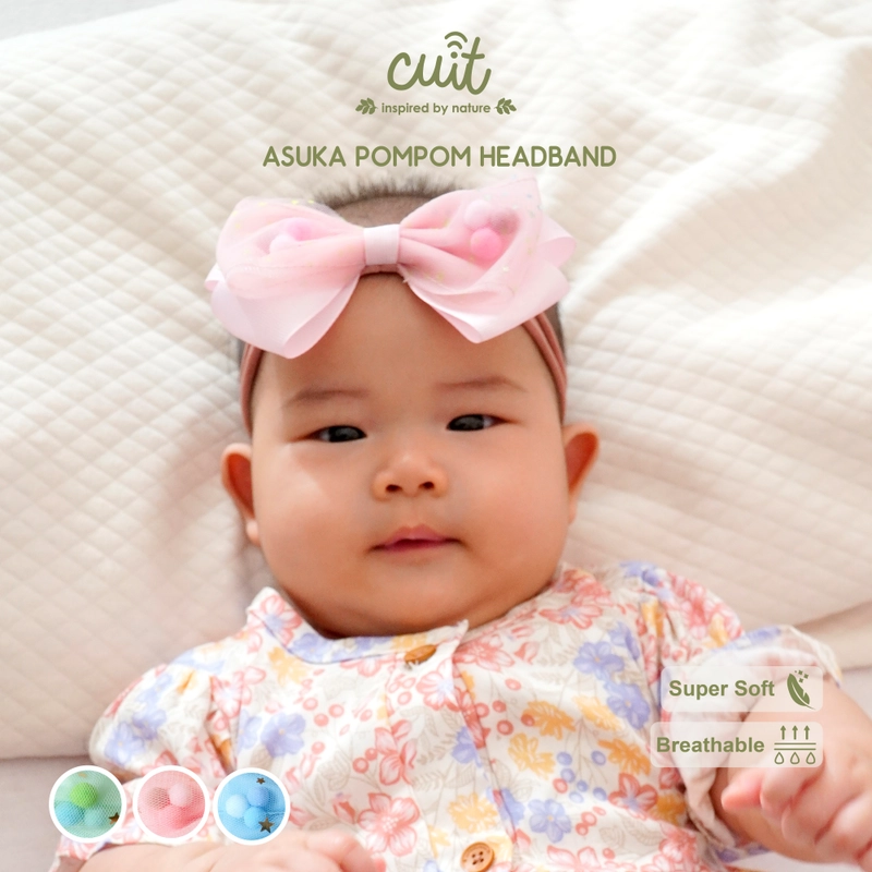 Product image Kintakun Baby - Kintakun Baby X CUIT Baby Headband Pita Pompom Bandana Bayi - Asuka Asami Asami Yellow