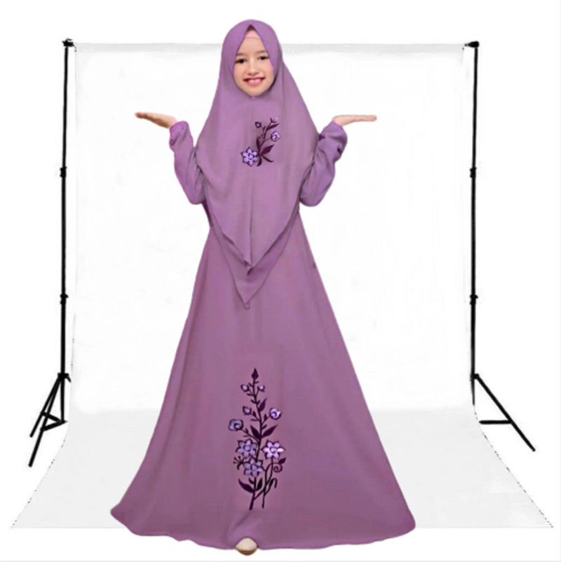 Product image Astro - Gamis Syari Anak Tanggung LAYALM 11 Sd 13 Thn Ungu