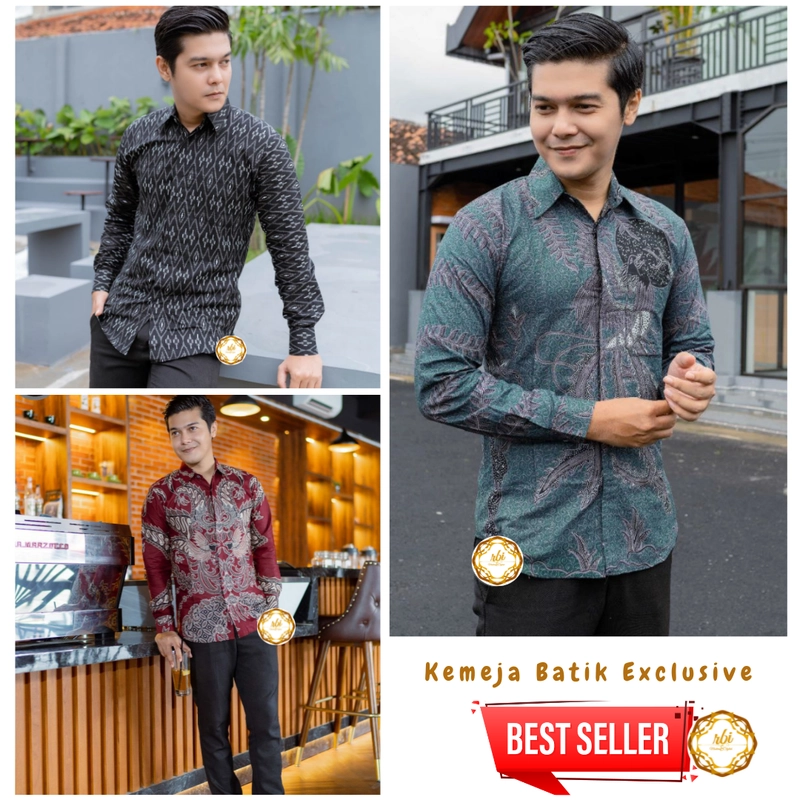 Product image Kemeja Batik Exclusive Best Seller Halus Tebal dan Tidak Luntur - Kode KB M A