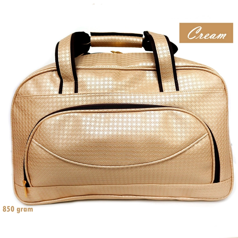 Product image Lanc Fashion - Tas Pesawat Travel Murah Kulit Smile Circle New Big WARNA BEIGE