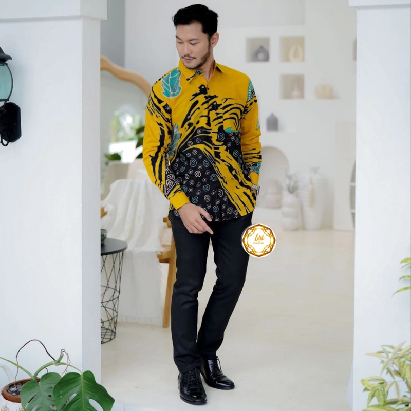 Product image Rambe Batik Indonesia - Couple Tunik Aprilia Terbaru Modern dan Exclusive Kemeja Saja Size M Aprilia