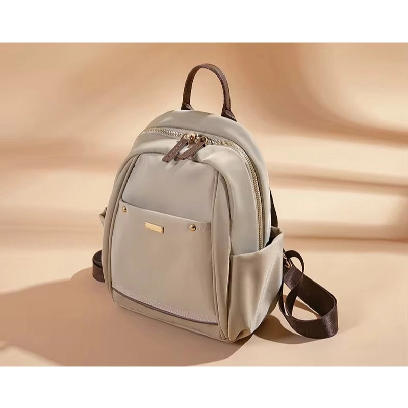 Product image CBL - Ransel MIA - Tas Ransel Backpack Wanita Waterproof Bahan Nilon Simple Premium Untuk Formal Atau Info Small-Medium Cream