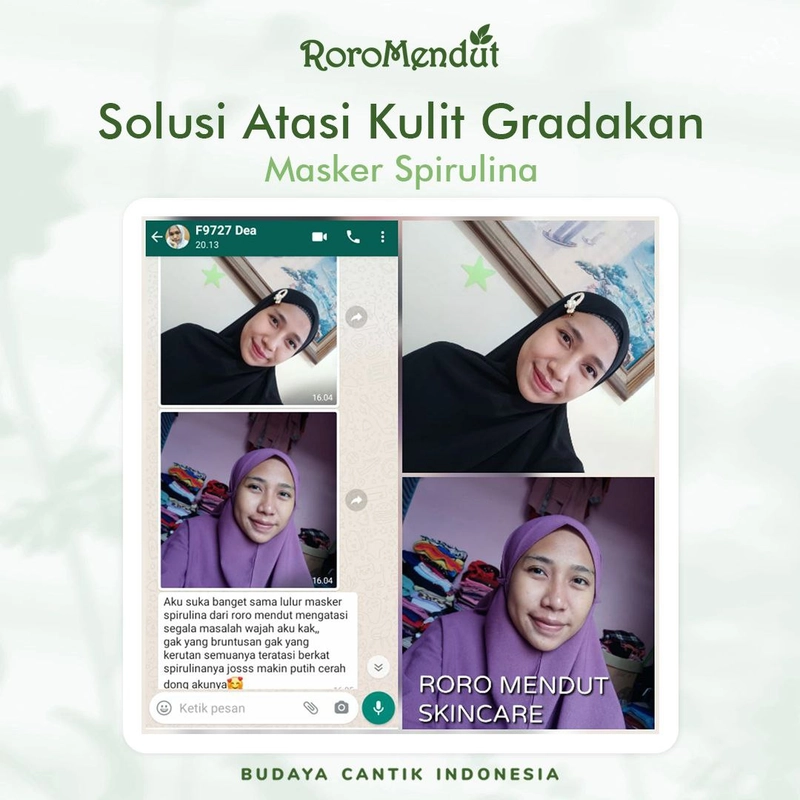 Product image Roro Mendut Skincare - Masker dan Lulur Spirulina Atasi Bruntusan 20gr Masker