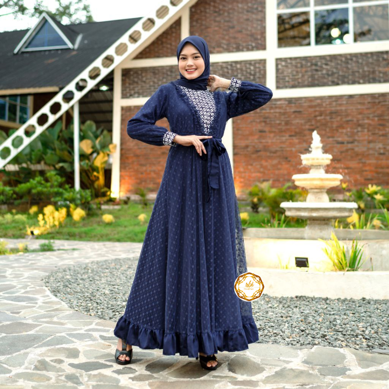Product image Rambe Batik Indonesia - Batik Couple Set Keluarga Ayuma Navy Premium Bisa Beli Pisah Hem Anak M Navy