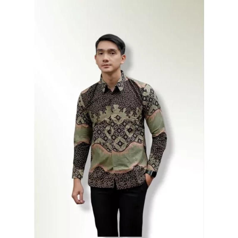 Product image Kois Batik - Kemeja Batik Pria Dewasa Terviral motif Sage grent M Kemeja Sage grent
