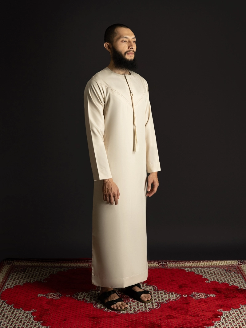 Product image Local Project - Al-Ameer Light Cream - Jubah Pria Dewasa Gamis Lengan Panjang S Cream