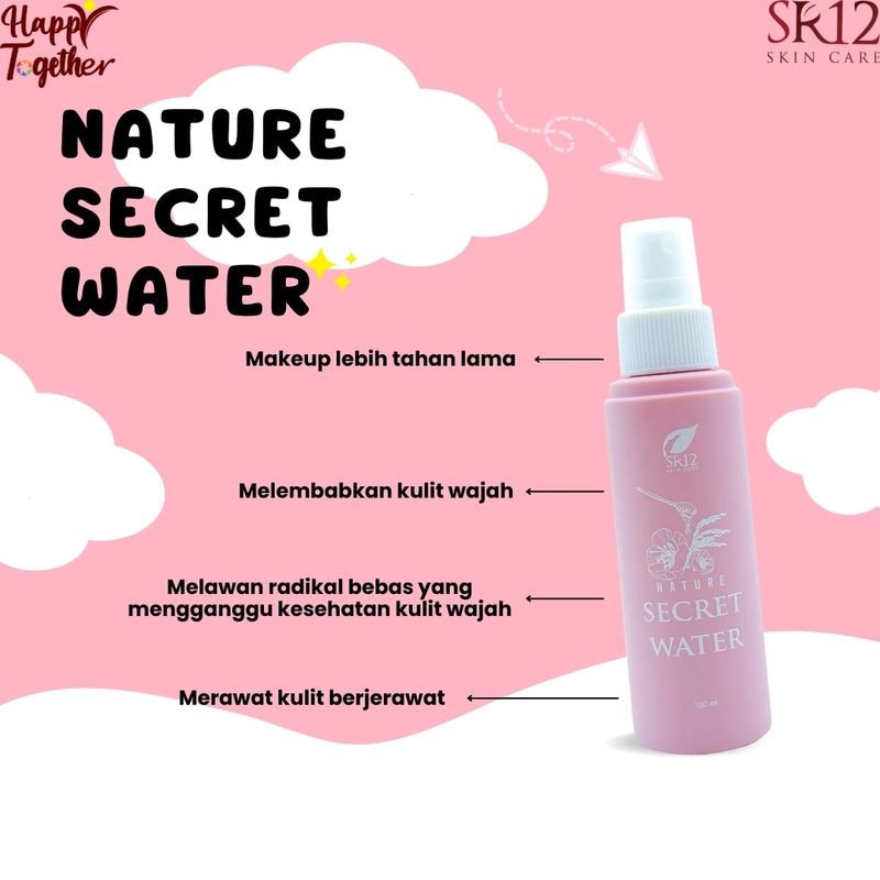 Product image Nature Secret Water SR12 Membuat Make Up Tahan Luntur Cocok Untuk Kulit Berminyak 60 ml Secret Water