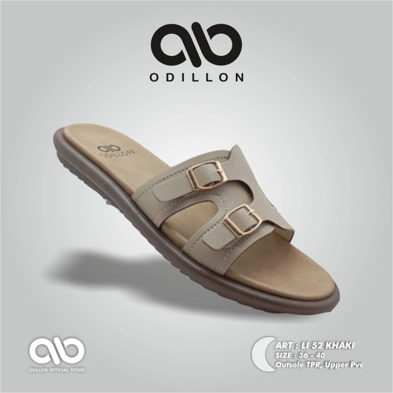 Product image Odillon - Odillon - LI 52 / Sandal Slip On Wanita Casual 40 KHAKI