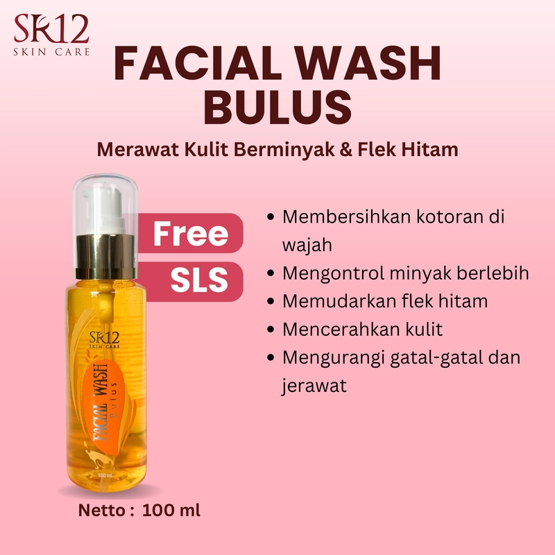 Product image SR12 Facial Wash Bulus Mencerahkan Dan Mengontrol Kulit Berminyak 100 ml Fw Bulus