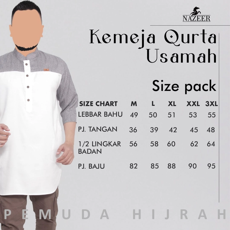 Product image Usamah Kemeja Qurta M Black