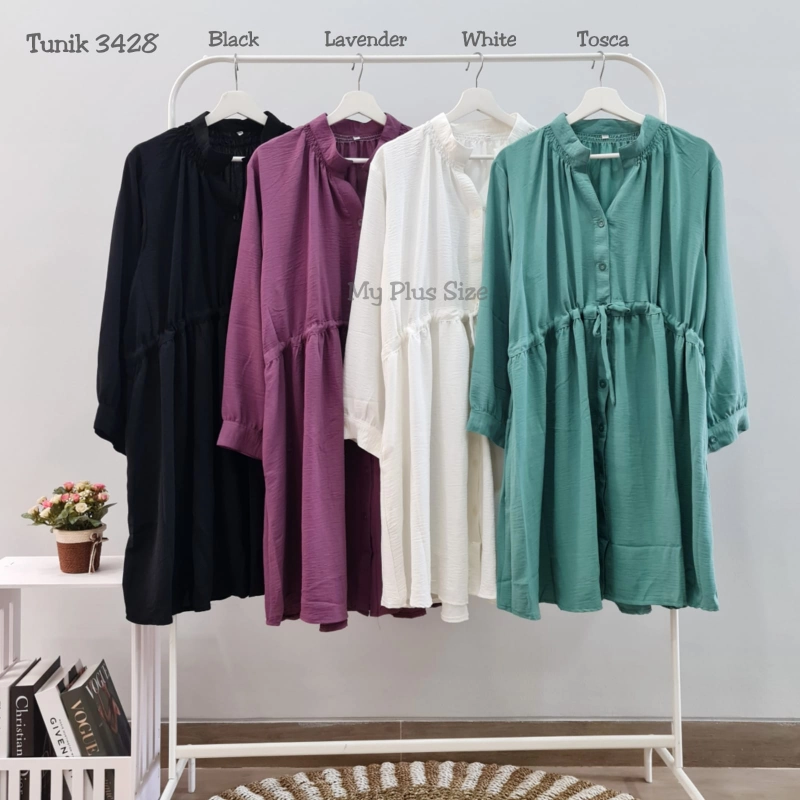 Product image My Plus Size - Tunik Jumbo Wanita 3428 Ld 125 cm / 135 cm & 150 cm 2XL BLACK