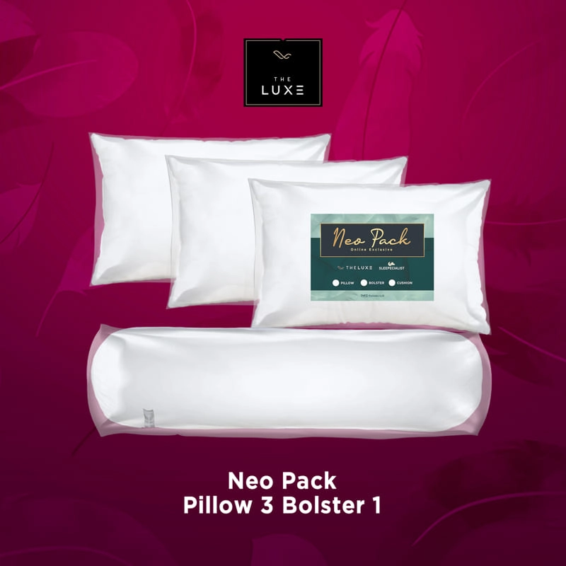 Product image THE LUXE - Neo Pack Pillow Bolster Compact 3 bantal, 1 guling putih