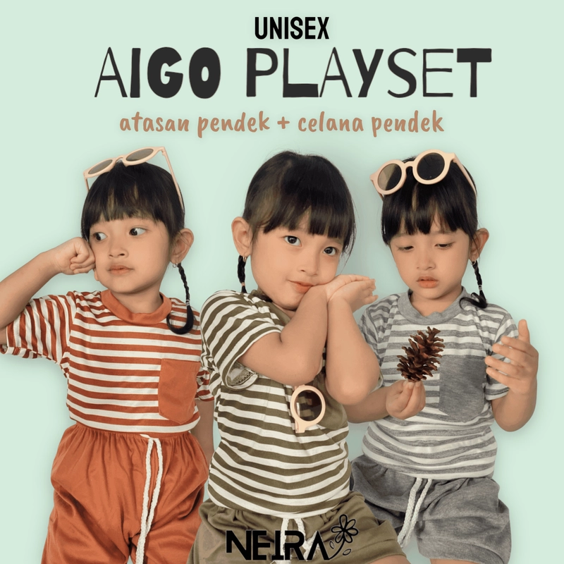 Product image [PO 3hr] Neira - Setelan Anak Playset AIGO 2 Army
