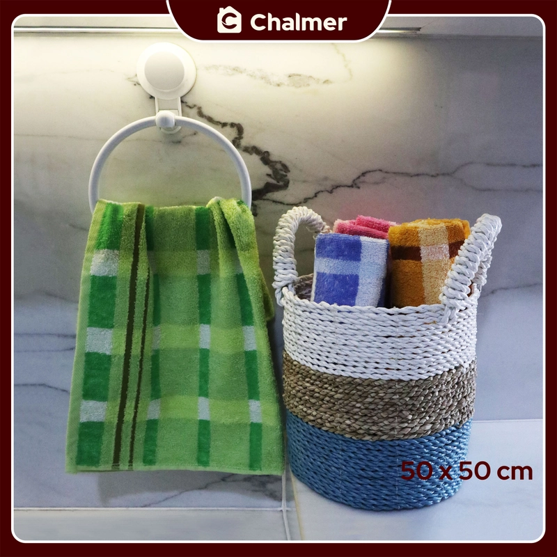 Product image Chalmer - Lap Tangan Handuk Chalmer 50 x 50 cm Serbet Handuk Cuci Tangan Lap Gantung 50x50 Cook - Pink