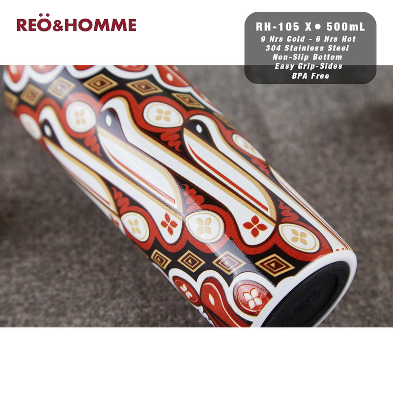 Product image Reo&Homme Tumbler Motif Batik 500 ML Ergonomis Non Slip Bottom RH-105 Panas Dingin 12 Jam Minum P 500 Batik Parang