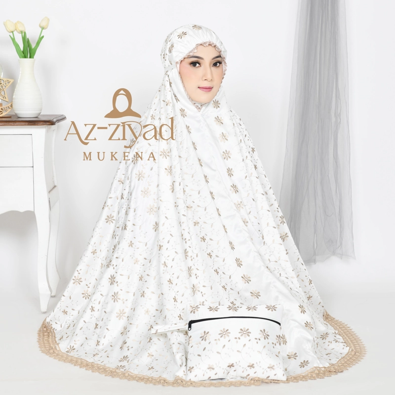 Product image Azziyad Mukena - Mukena Dewasa Premium Sutra Milo Full Bordir Mewah all size Milo