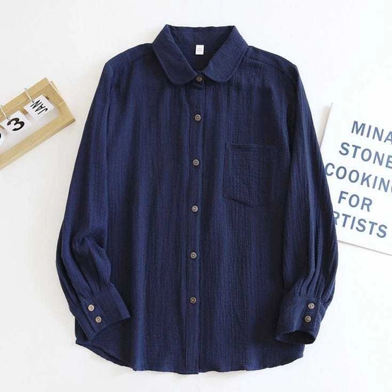 Product image Sseolshop - Arnelle Baju Atasan Wanita Terbaru L Navy