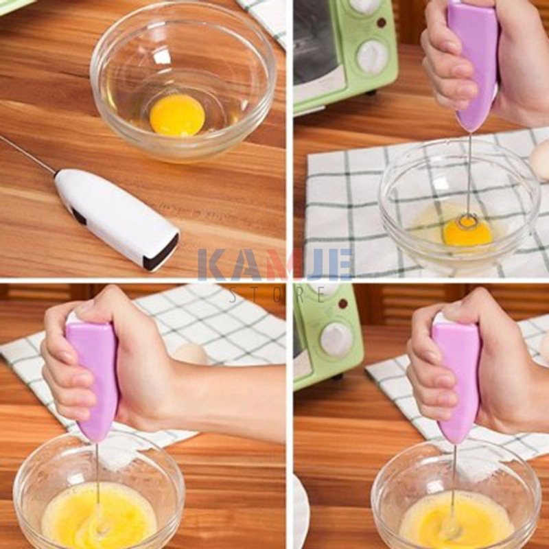 Product image KAMJE Hand Mixer Mini Pengocok Telur Pengaduk Kopi Elektrik Milk Frother KMJ026 KMJ026 RANDOM