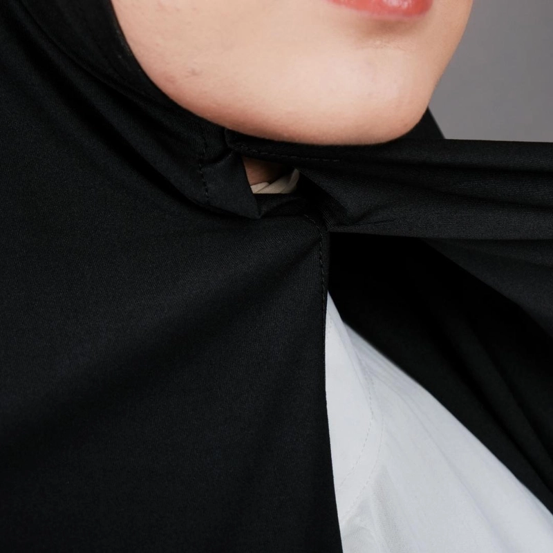 Product image Leika - PASHMINA INSTAN JERSEY DEWASA PREMIUM / PASHMINA KAOS KERUDUNG WANITA ALLSIZE Black