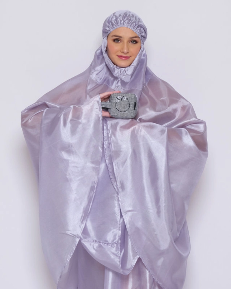 Product image DS Modest - Mukena Traveling Mini Case Bordir - Almeera AllVariant GREY