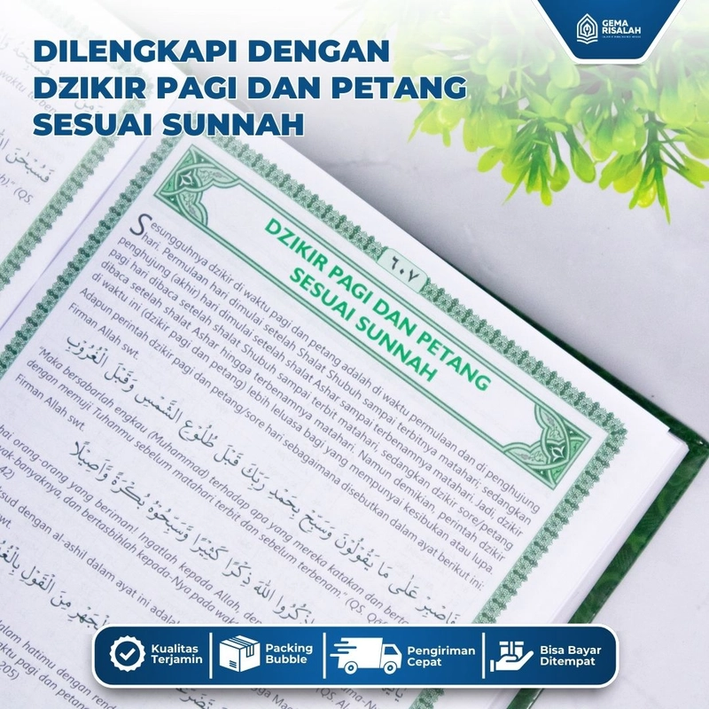 Product image Gema Risalah - Alquran Terjemah Per kata Latin Al Khalid Ukuran Sedang A5 A5 Biru