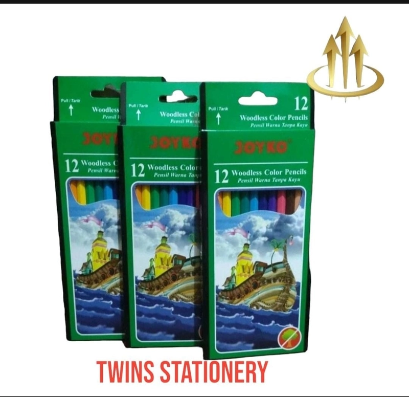 Product image TWINS STATIONERY - JOYKO Pensil Warna 12 Warna BOX ISI 12 PENDEK RANDOM