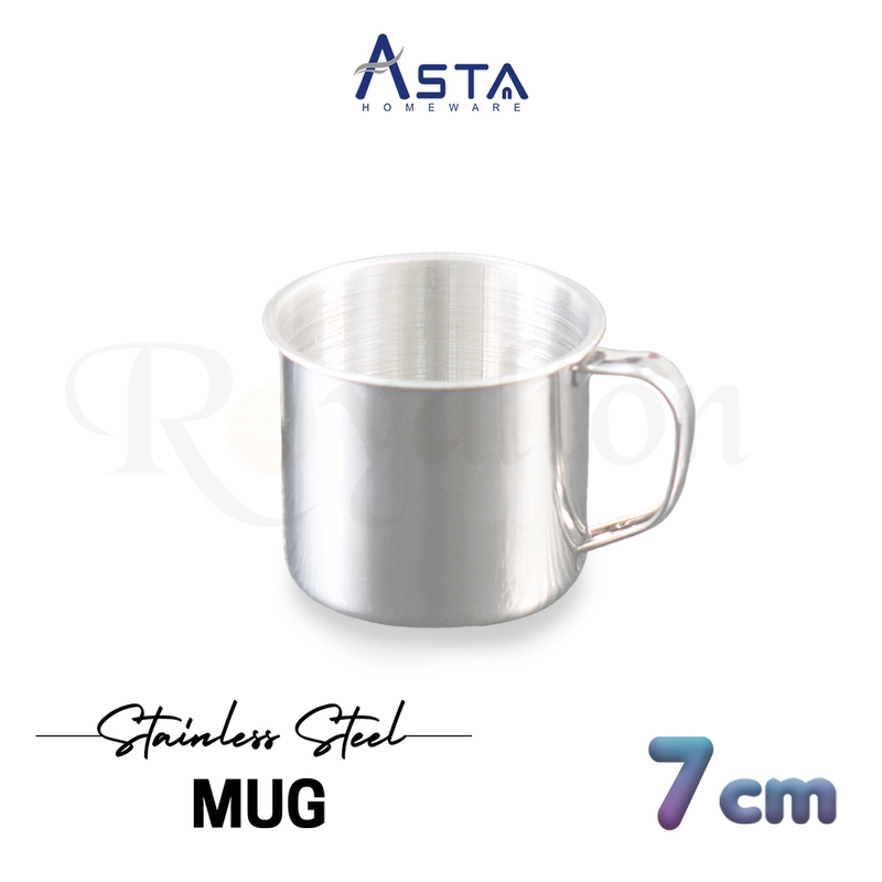 Product image Asta Gelas Mug Kopi Teh Cangkir Stainless Steel Tahan Panas Ukuran 7 cm