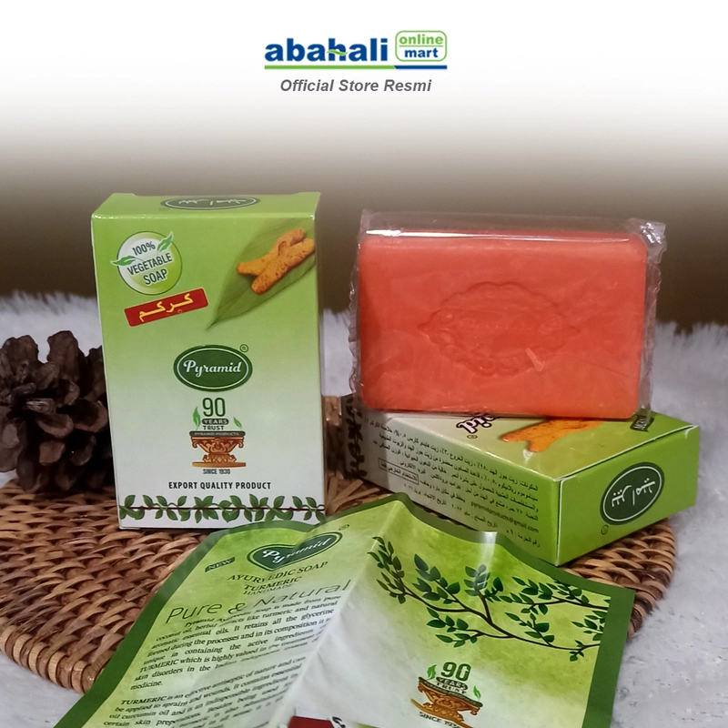Product image Abahali Mart - Sabun Pyramid Turmeric Original 75gr Sabun Kunyit Pencerah Kulit 1 pcs pyramid turmeic