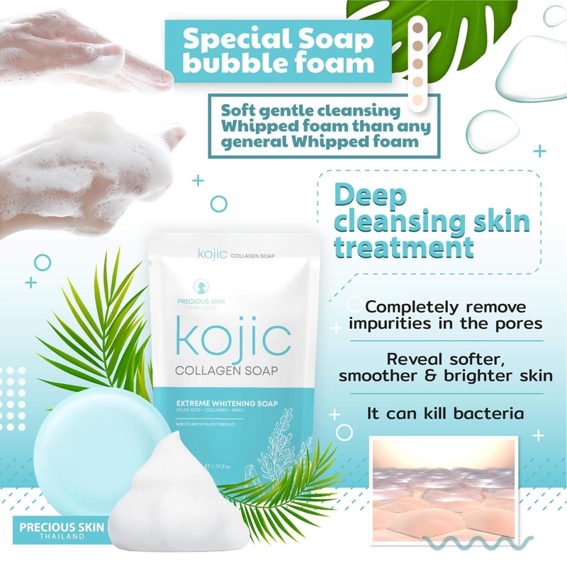 Product image PRECIOUS SKIN - Kojic Extreme Whitening Collagen Soap / Sabun Colagen / Soap/ Sabun 60gr Soap